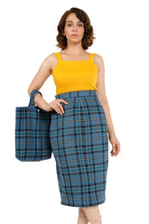 Plaid Pencil Skirt