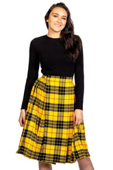 Plaid midi skirt