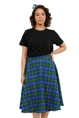 Highland Grace Women's Flared Plaid Skirt