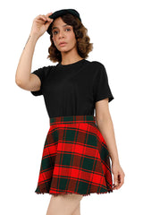 Highland Grace Women's Flared Plaid Skirt