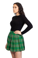 Box Pleated Mini Skirt