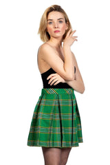 Box Pleated Tartan Mini Skirt