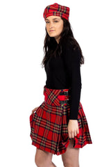 pleated plaid mini kilt