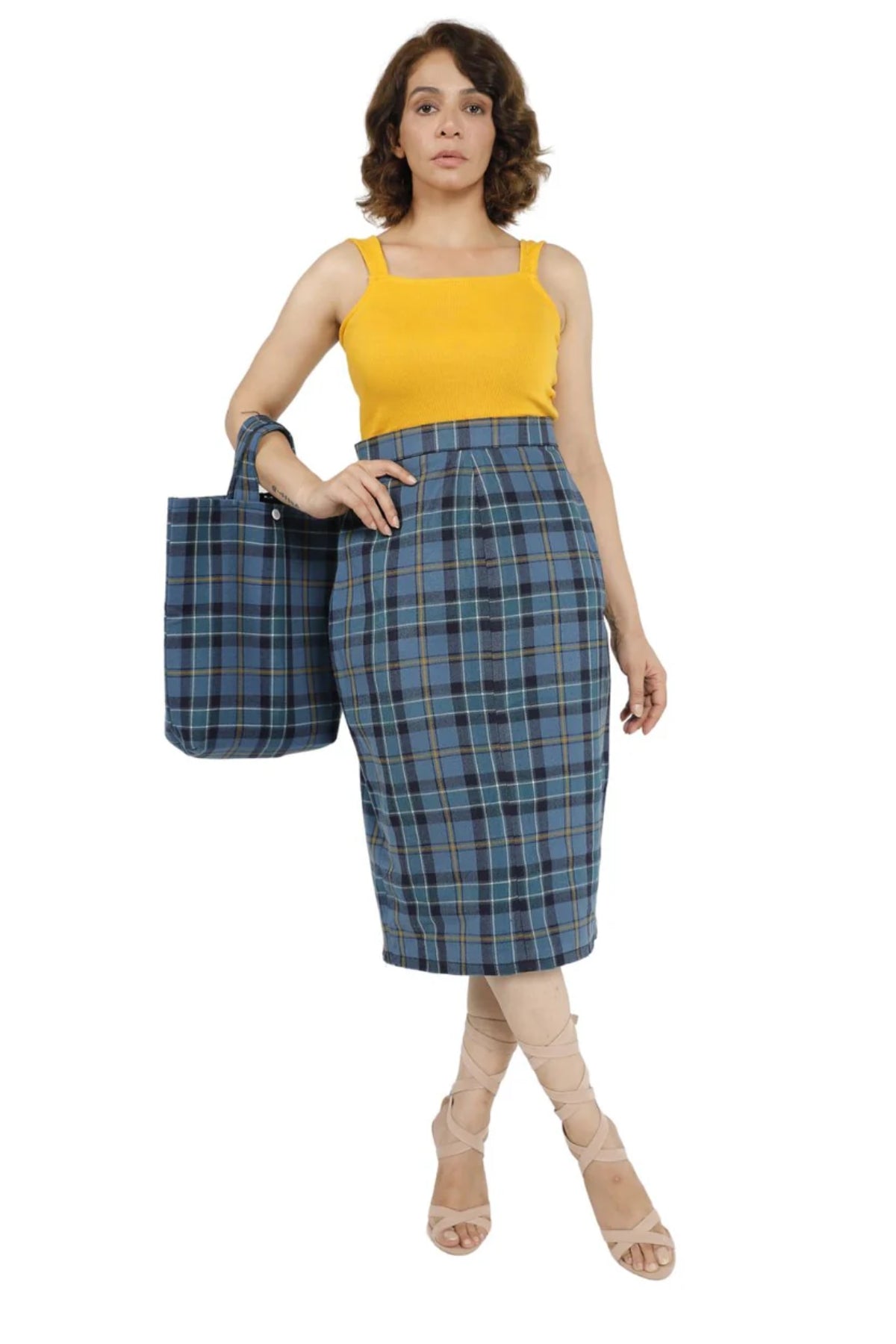 Classic Tartan Plaid Pencil Skirt