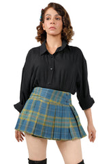 Classic Tartan Plaid Pleated Mini Skirt