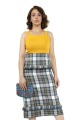 Plaid maxi skirt