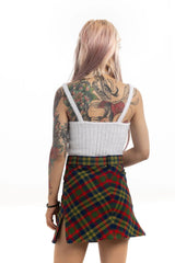 High-Waisted Plaid Mini Skirt