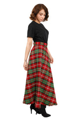 Long Plaid Skirt