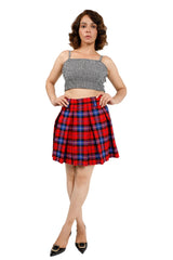 Tartan Bliss Pleated  Mini Skirt