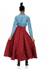 Tartan  Maxi Skirt