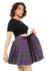 Wrap-Around Pleated Skirt