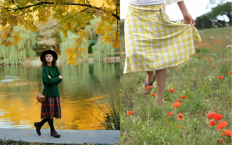 tartan wrap skirt